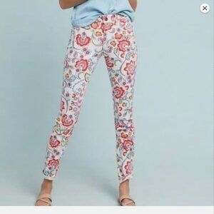 Pilcro and the letterpress  by Anthropologie Floral Mid Rise Skinny